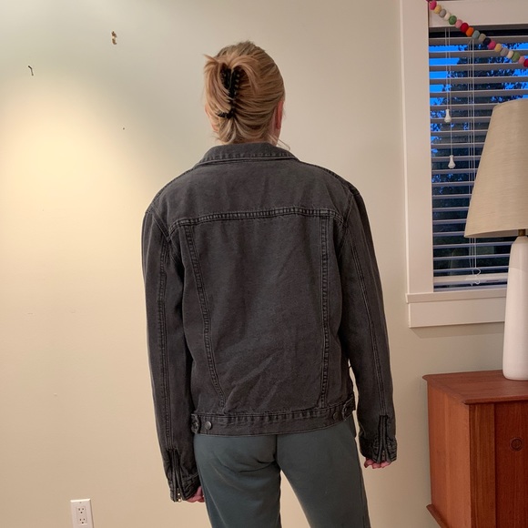 Grey Denim Trucker Jacket - Picture 3 of 4